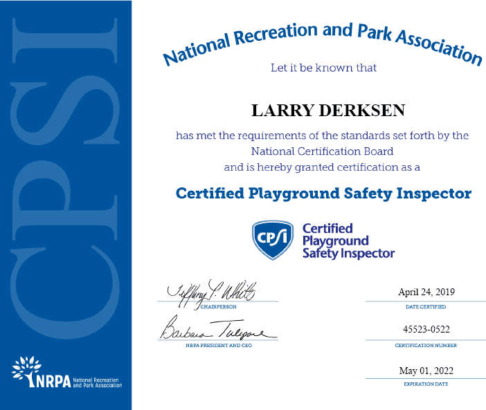 American Playground Company is CPSI Certified The American