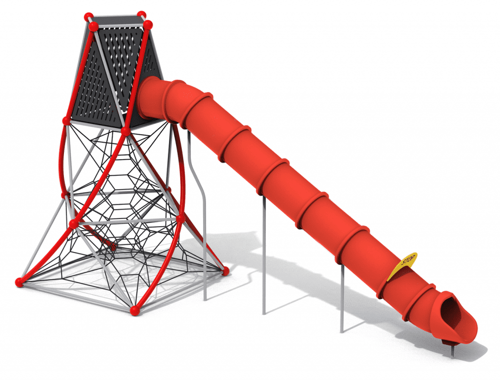 playground company playground equipment rope climber installation tower slide children ages 5-12 fun confidence building durable safe 20mm rope steel frame