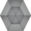drawingtool 2-Tier Hexagon Planview to scale
