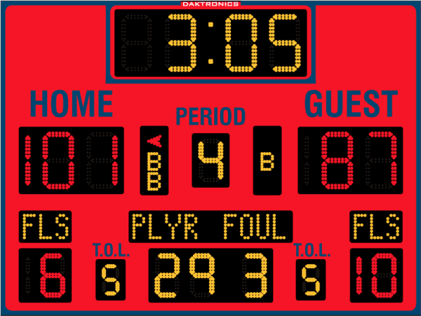 BB-2153 Single-Sided Basketball Scoreboard