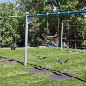 2 Bay 8ft Single Post Swing